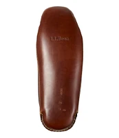Men's Leather Double-Sole Slippers, Shearling-Lined