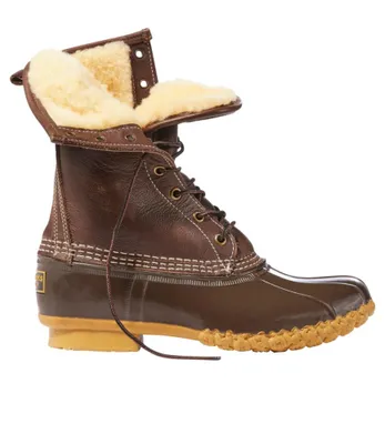 Women's Bean Boots, 10" Shearling-Lined