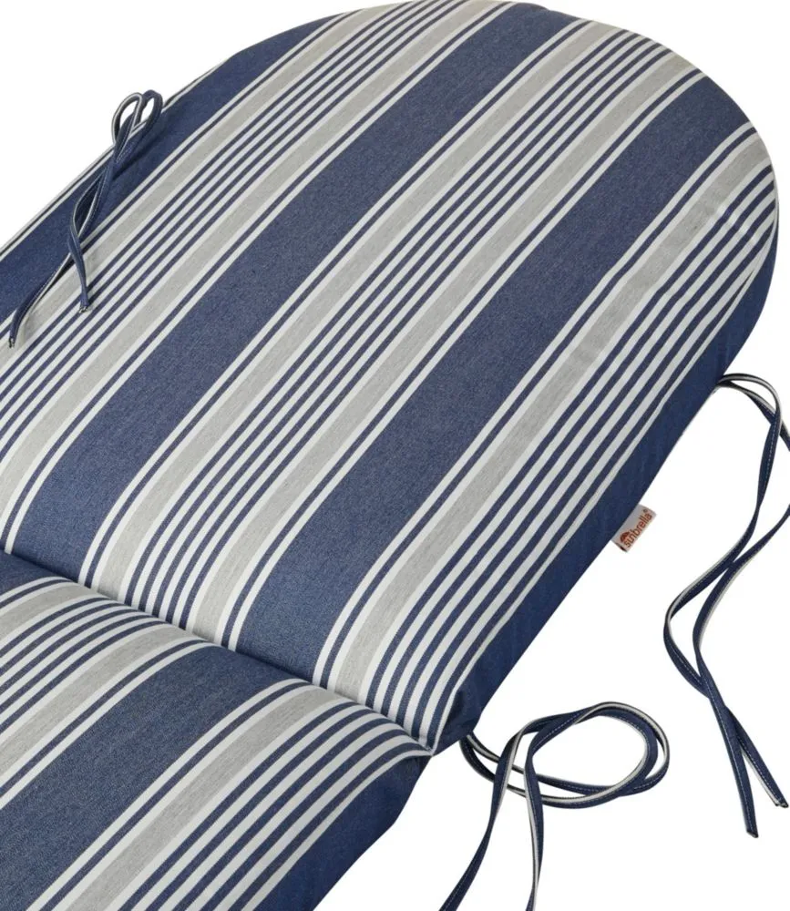 Casco Bay Adirondack Chair Seat and Back Cushion, Stripe Navy/Natural, Sunbrella | L.L.Bean