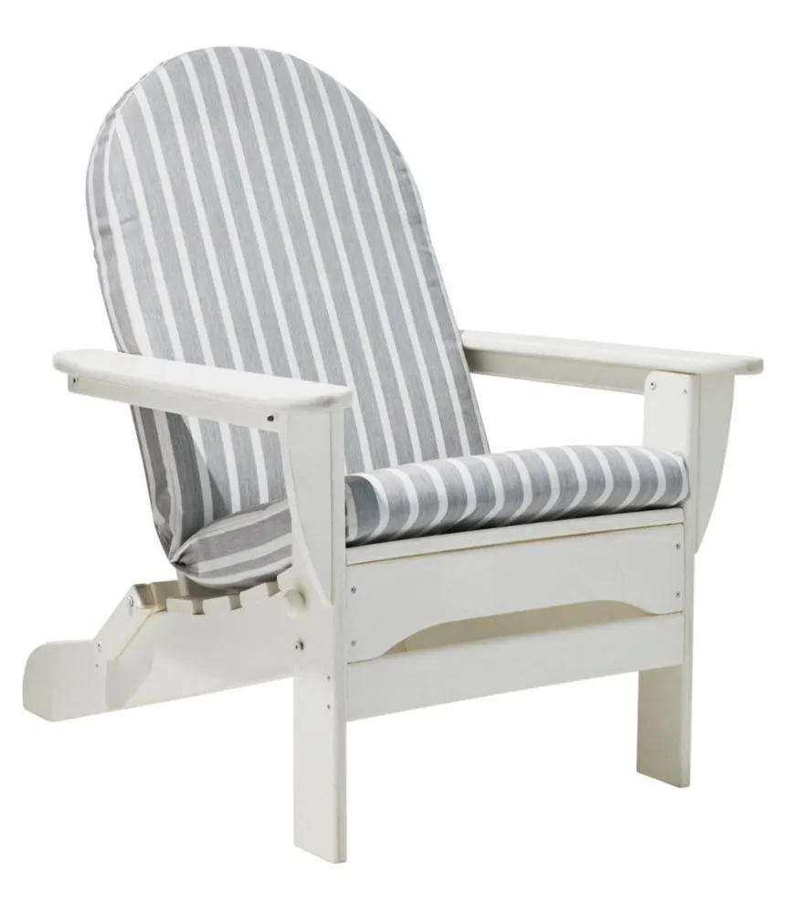 Casco Bay Adirondack Chair Seat Cushion Stripe Gray | L.L.Bean