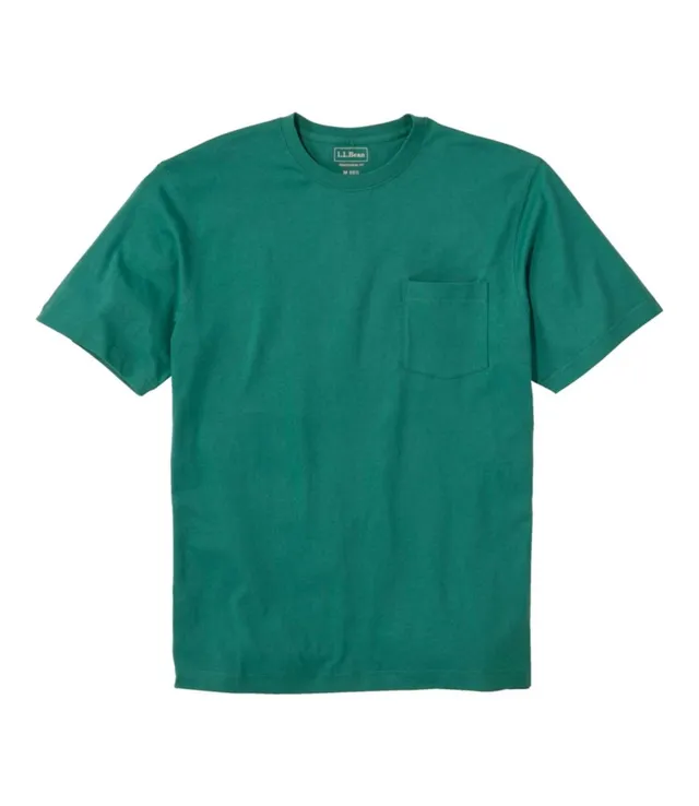 Men's Carefree Non-shrink Tee with Pocket, Traditional Fit Delta Blue Extra Large, Cotton | L.L.Bean