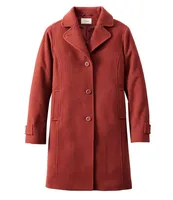 Women's Classic Lambswool Polo Coat, Three-Quarter