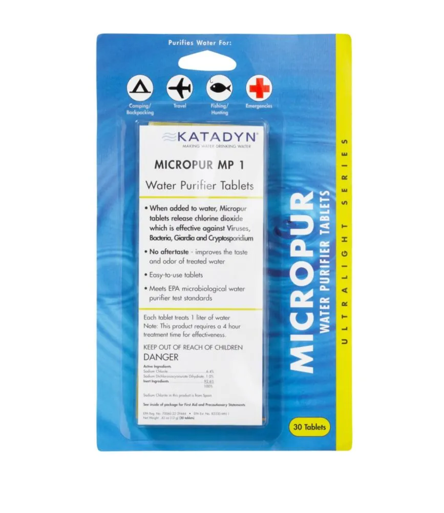 Katadyn Micropur Water Purification Tablets, 30-Pack