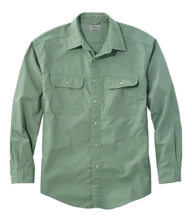 Men's Sunwashed Canvas Shirt, Traditional Fit Short-Sleeve Bay Leaf XXL, Cotton | L.L.Bean