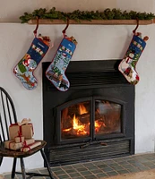 Christmas Needlepoint Stocking, Cotton