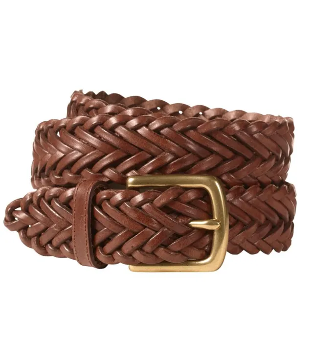 Women's L.L.Bean Braided Leather Belt