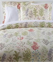 Botanical Floral Percale Comforter Cover Collection