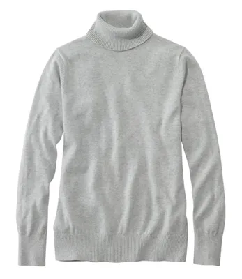 Women's Cotton/Cashmere Sweater, Turtleneck