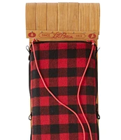 L.L.Bean Toboggan with Cushion and Buffalo Plaid Cushion Cover