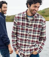 Men's Fleece-Lined Flannel Shirt, Traditional Fit Mountain Red Large, Polyester Flannel | L.L.Bean