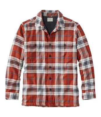 Men's Fleece-Lined Flannel Shirt, Traditional Fit