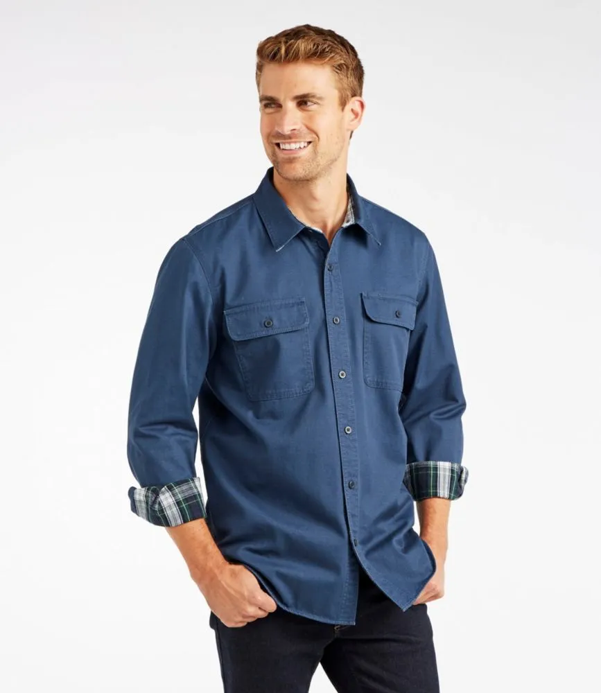 L.L. Bean Men's Flannel-Lined Hurricane Shirt