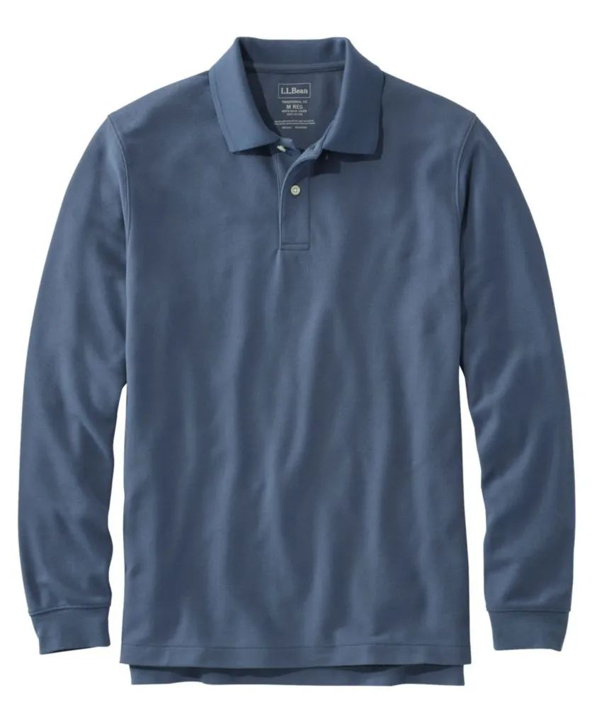 Men's Premium Double L® Polo, Long-Sleeve Without Pocket