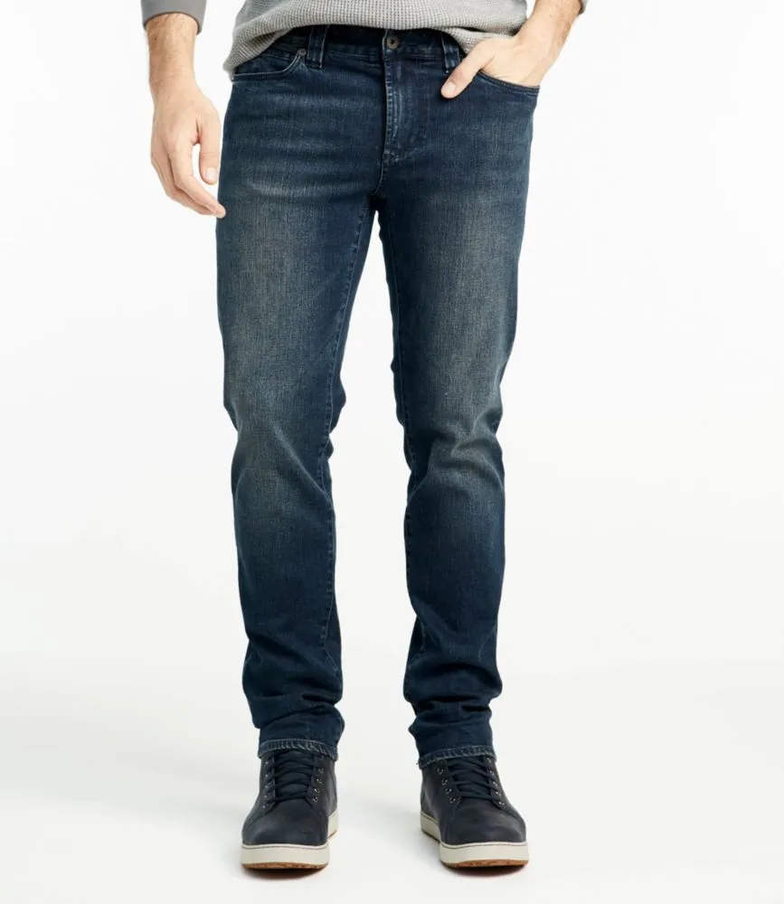 Men's Signature Five-Pocket Jeans with Stretch, Slim Straight