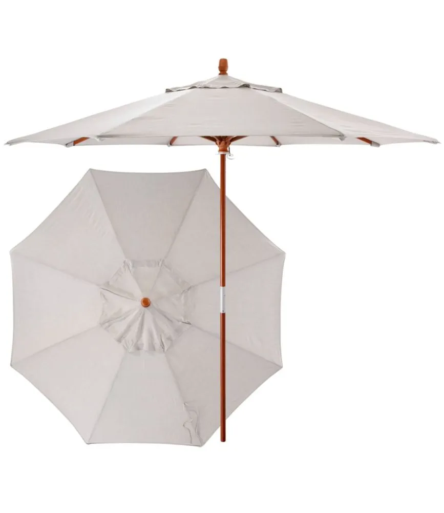 Sunbrella Market Umbrella, Wood