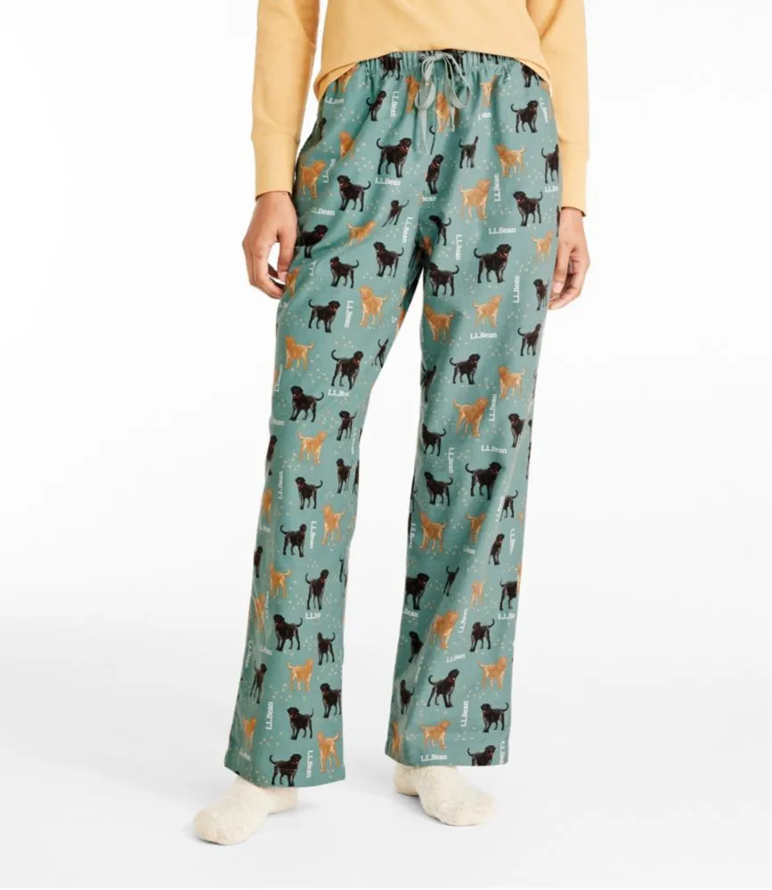 Women's L.L.Bean Flannel Pants, Print