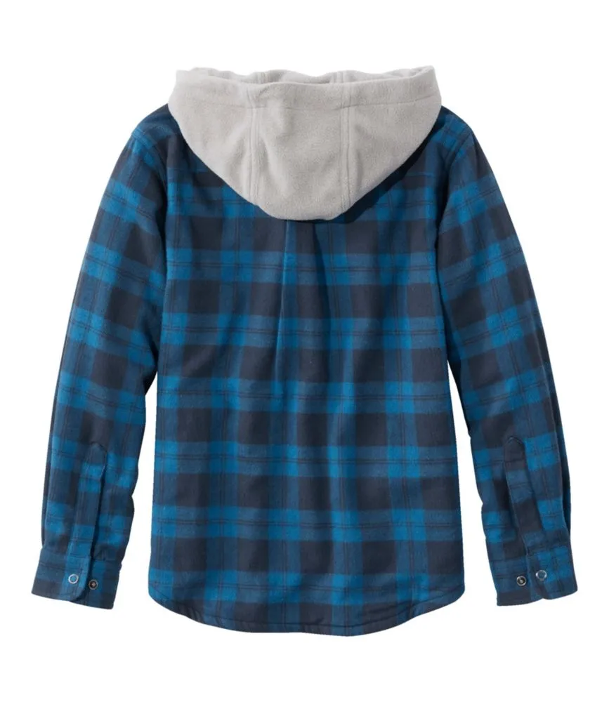 Kids' Cozy Fleece Shirt Jacket, Plaid