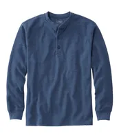 Men's Unshrinkable Mini-Waffle Henley, Long-Sleeve Traditional Fit