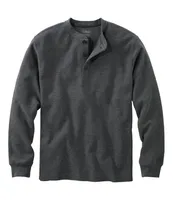 Men's Unshrinkable Mini-Waffle Henley, Long-Sleeve Traditional Fit