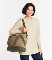 Insulated Waxed-Canvas Tote, Medium