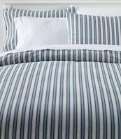 Sunwashed Percale Comforter Cover, Stripe