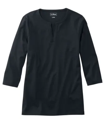 Women's L.L.Bean Tee, Three-Quarter-Sleeve Splitneck Tunic