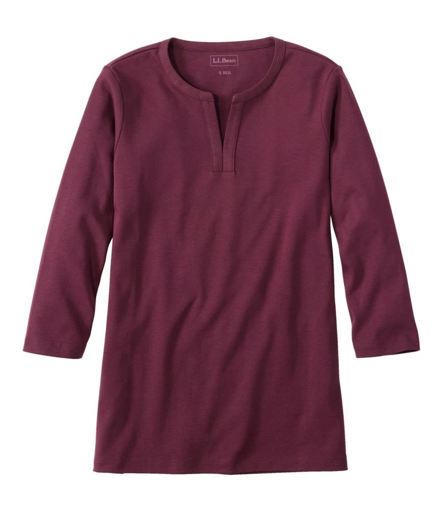 Women's L.L.Bean Tee, Three-Quarter-Sleeve Splitneck Tunic