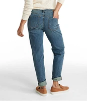 Women's Signature Organic Denim Boyfriend Jeans, Low-Rise Straight-Leg