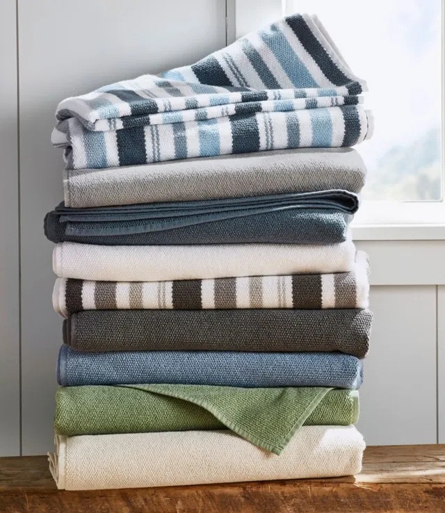 Organic Textured Cotton Towel Feldspar | L.L.Bean, Bath Towel