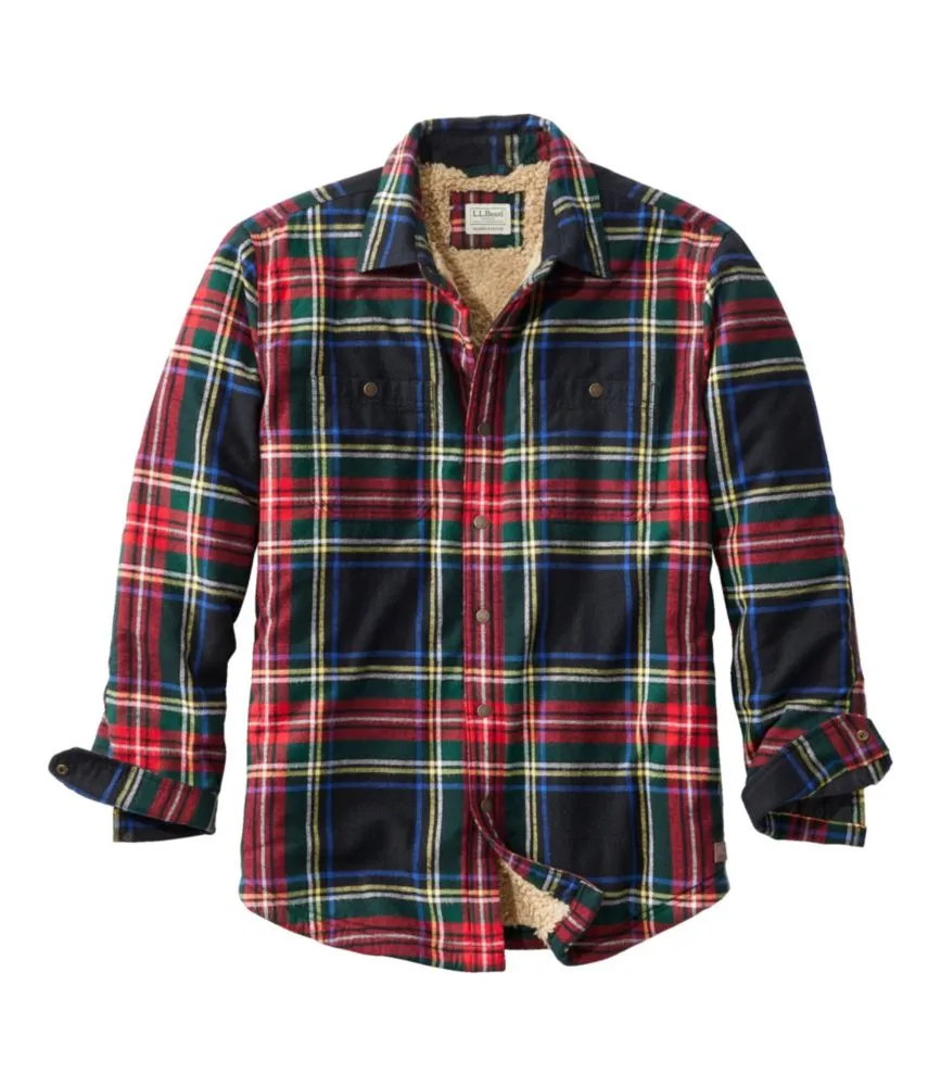 VTG Men LL Bean 100% Cotton Flannel Robe w/ Belt Red Green Tartan Plaid