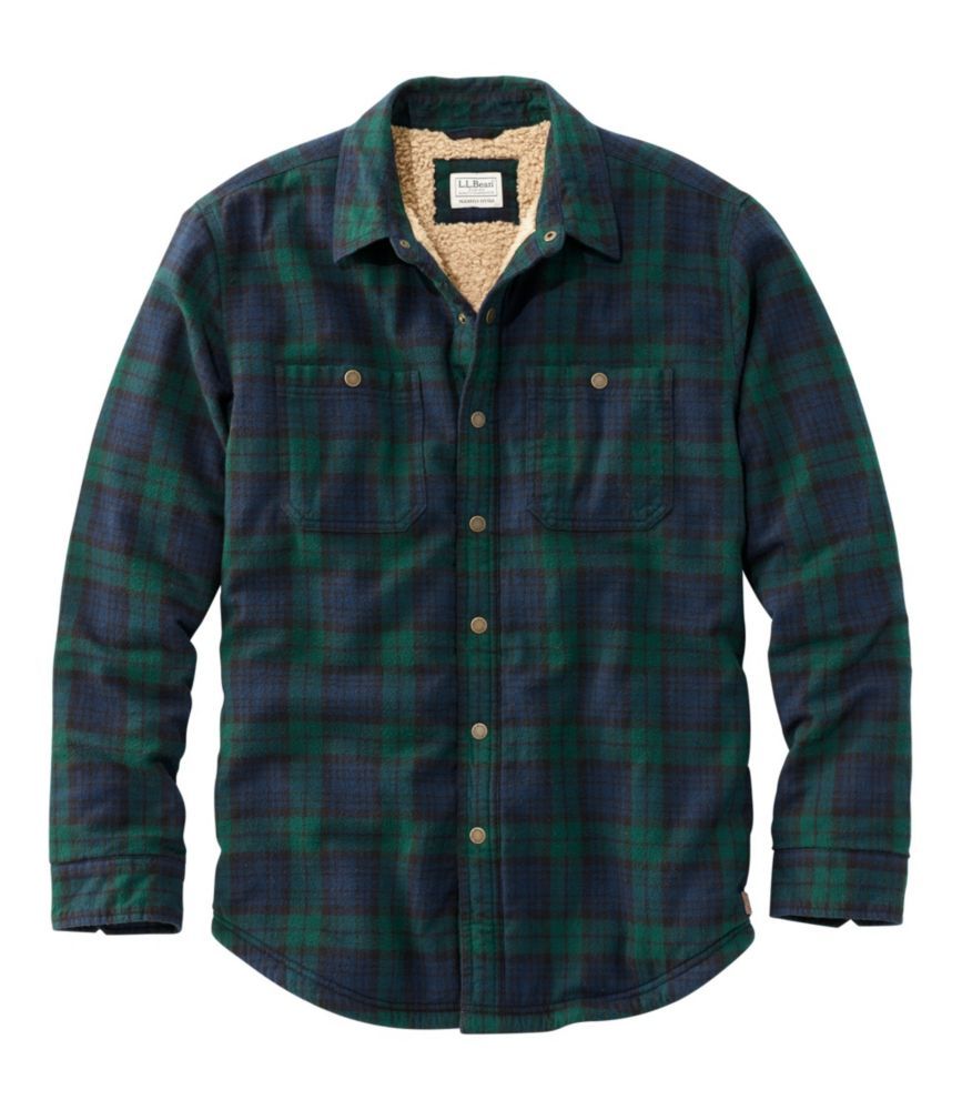 ll bean men's sherpa lined flannel