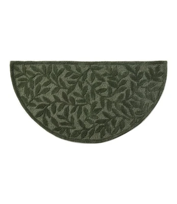 Wool Hearth Rug, Crescent, Leaf