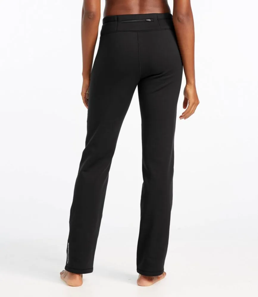 L.L. Bean Women's Stretch Ripstop Pull-On Pants, Slim-Leg Fleece-Lined