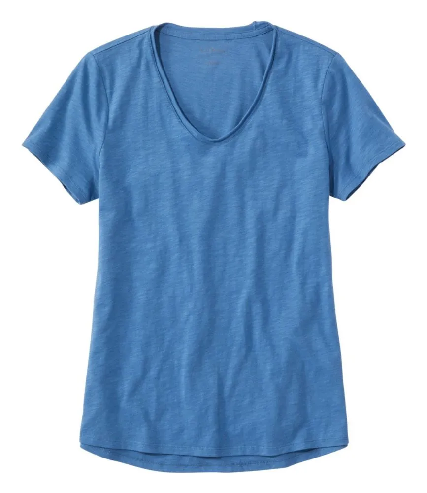 Women's Organic Cotton Tee, V-Neck Short-Sleeve