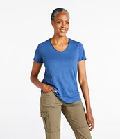 Women's Organic Cotton Tee, V-Neck Short-Sleeve