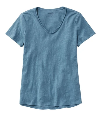 Women's Organic Cotton Tee, V-Neck Short-Sleeve