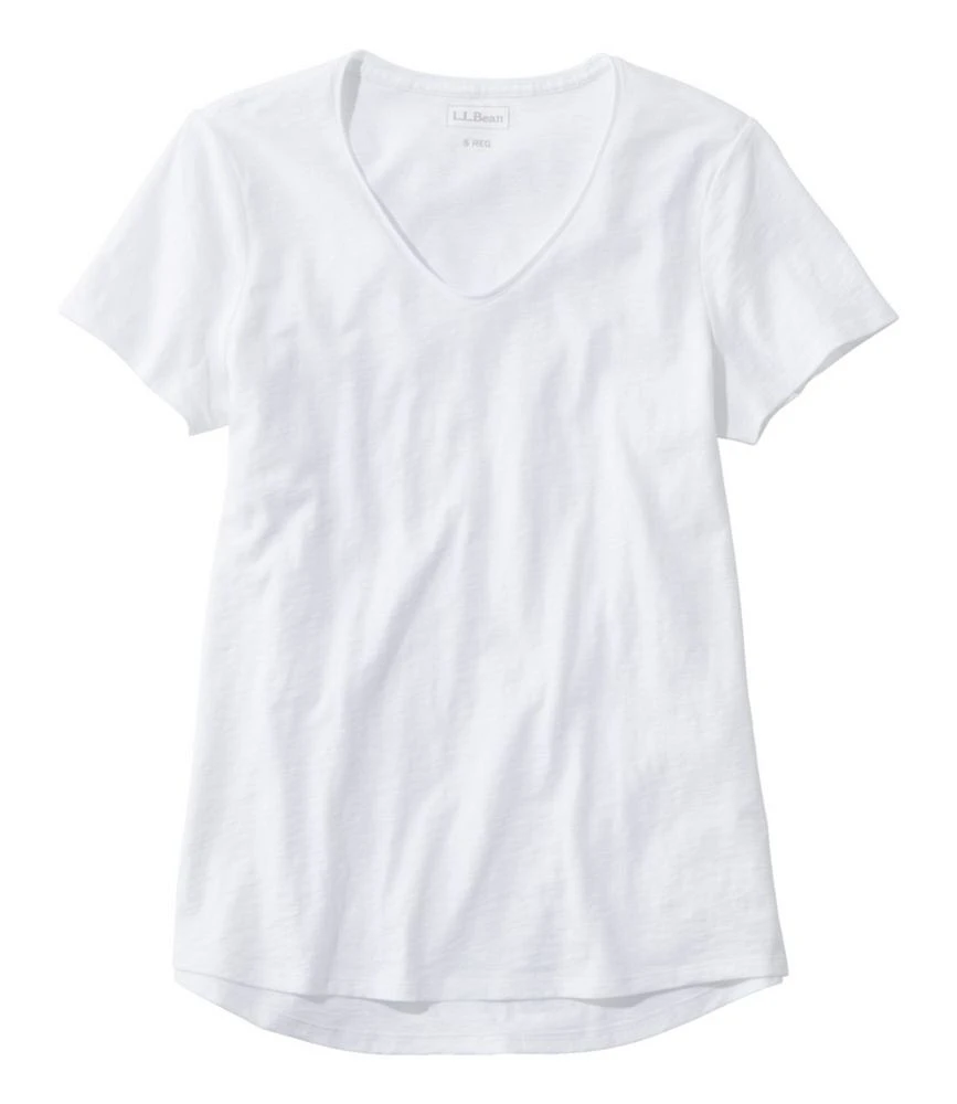 Women's Organic Cotton Tee, V-Neck Short-Sleeve