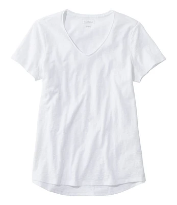 Women's Organic Cotton Tee, V-Neck Short-Sleeve