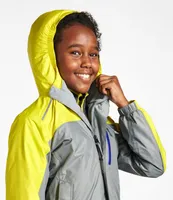 L.L.Bean Trail Model Rain Jacket Color Block Kids' Deep Sapphire / L 14-16