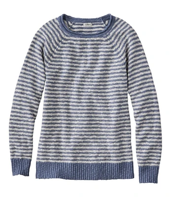 Women's Midweight Cotton Slub Rollneck Pullover Stripe