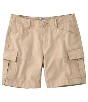 Women's Stretch Canvas Cargo Shorts, Mid-Rise