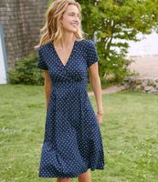 Women's Summer Knit Dress, Short-Sleeve Print