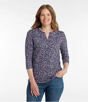 Women's L.L.Bean Tee, Three-Quarter-Sleeve Splitneck Tunic Print