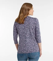 Women's L.L.Bean Tee, Three-Quarter-Sleeve Splitneck Tunic Print