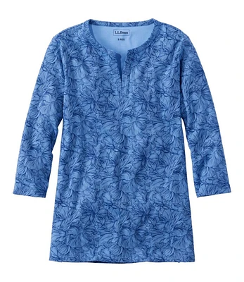 Women's L.L.Bean Tee, Three-Quarter-Sleeve Splitneck Tunic Print