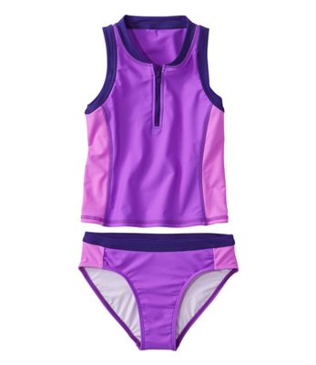 Girls' Watersports Swimsuit Two-Piece, Colorblock