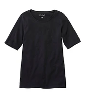 Women's L.L.Bean Jewelneck Tee, Elbow-Sleeve