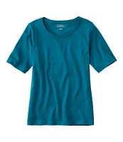 Women's L.L.Bean Jewelneck Tee, Elbow-Sleeve