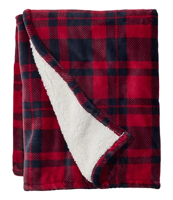 Wicked Plush Sherpa Throw, Plaid