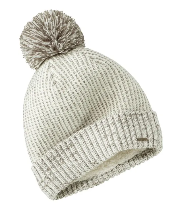 L.L.Bean Women's Winter Lined Pom Beanie - Nautical Red